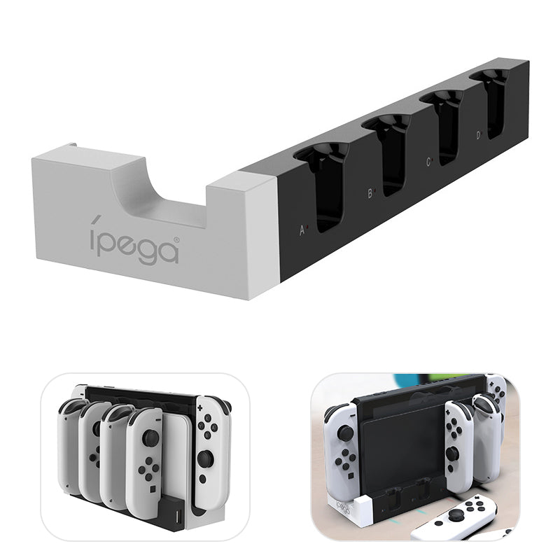 IPEGA For Nintendo Switch JoyCon 4 Slots Charging Dock Station Game Controller Charger with Indicator IPEGA For Nintendo Switch JoyCon 4 Slots Charging Dock Station Game Controller Charger with Indicator